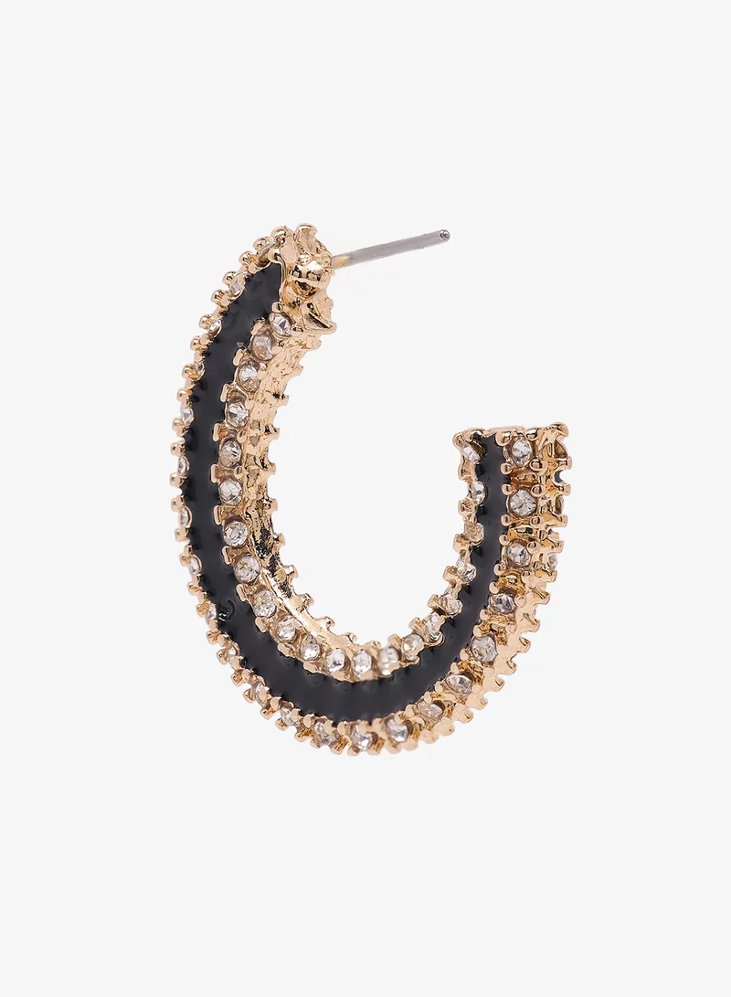 ايلا أقراط دائرية مرصعة بالماس